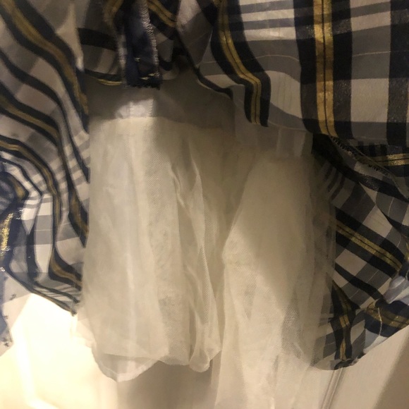 NWT girls size 10 holiday special occasion dress, navy, gold, metallic s… - Picture 6 of 8